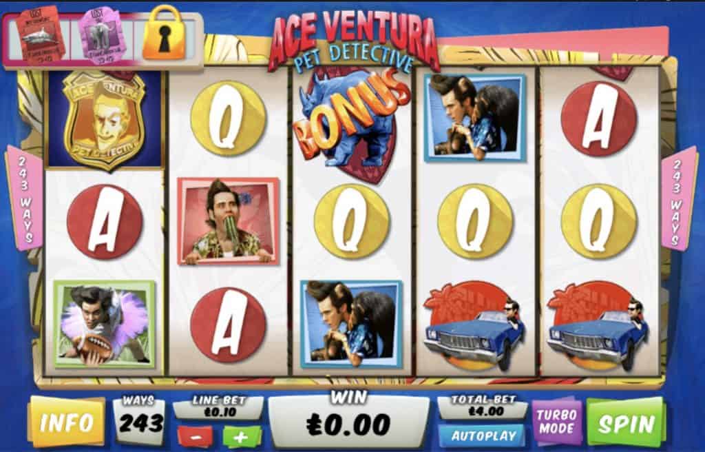 Ace Ventura Slot Screenshot