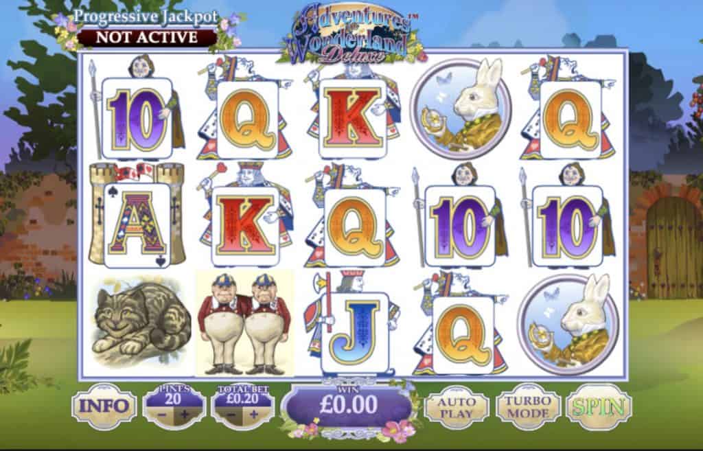 Adventures in Wonderland Deluxe Slot Screenshot