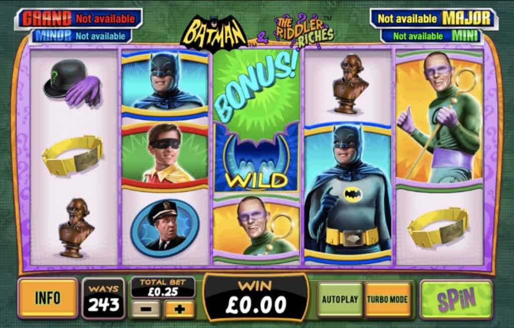 Batman & The Riddler Riches Slot Screenshot
