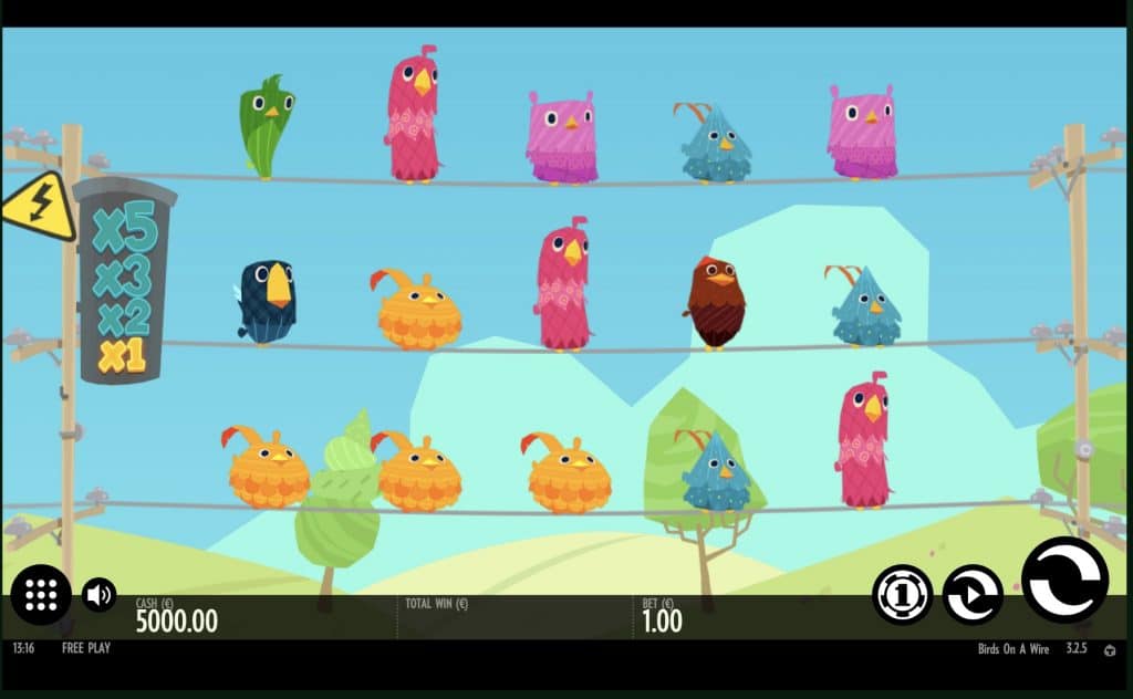 Birds on a Wire Slot Screenshot