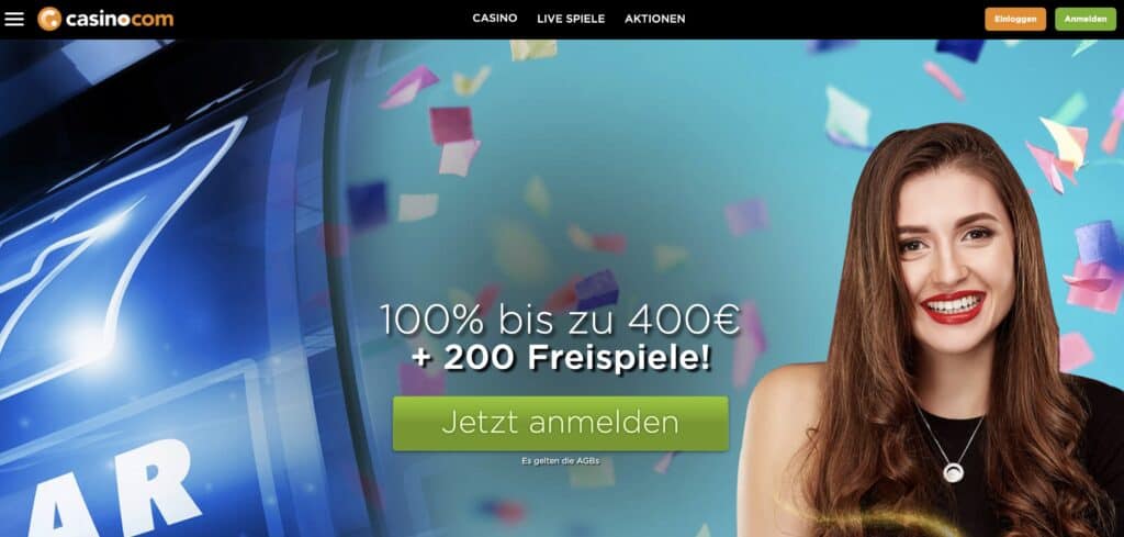 Casino.com Homepage Screenshot