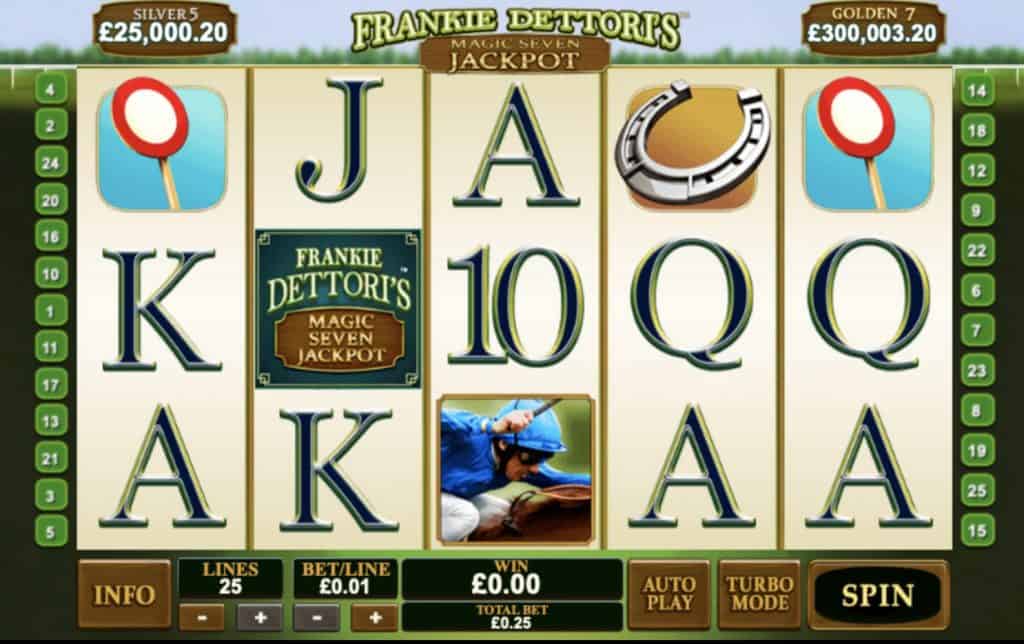 Frankie Dettori's Magic Seven Jackpot Slot Screenshot