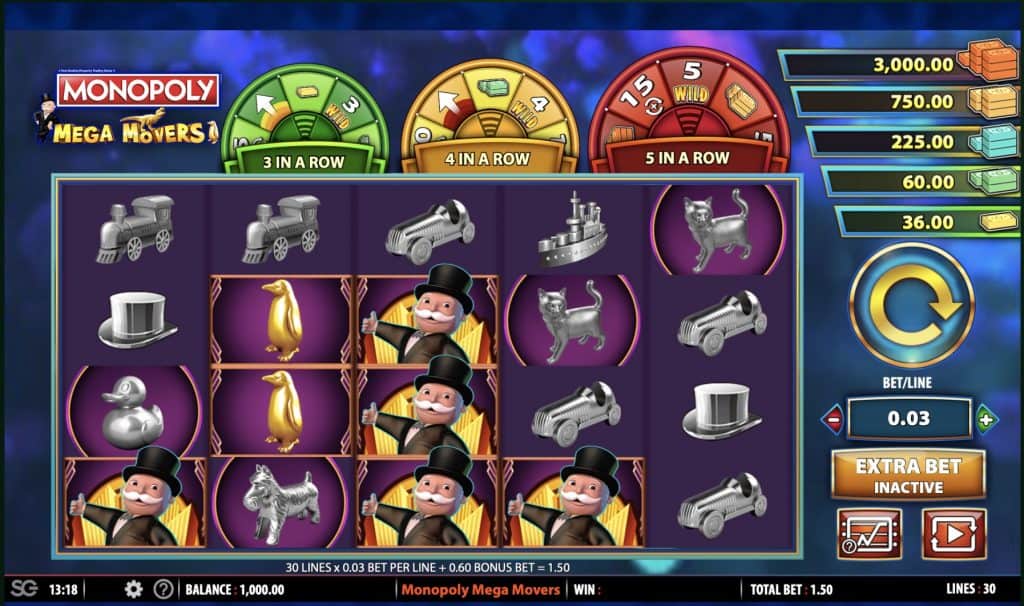 Monopoly Mega Movers Slot Screenshot