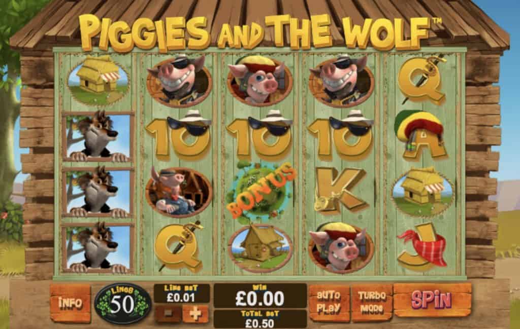 Piggies and the Wolf Slot Screenshot