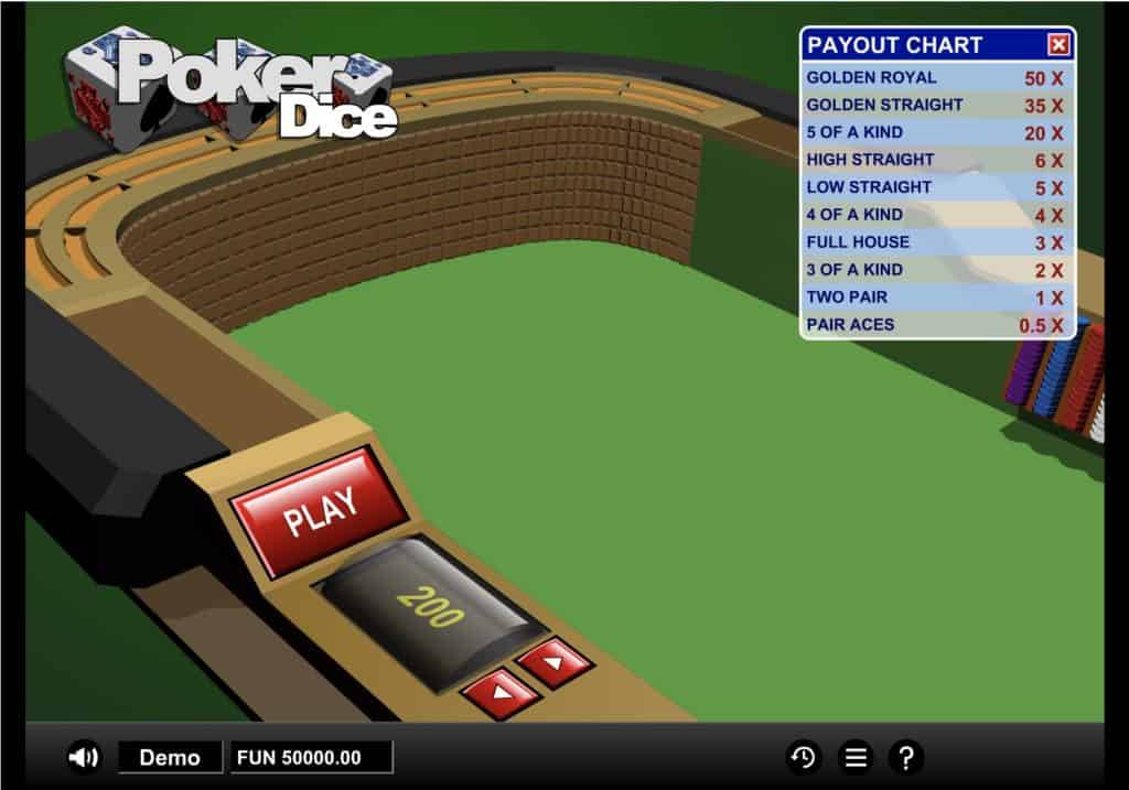 Poker Dice 1x2 Gaming Screenshot