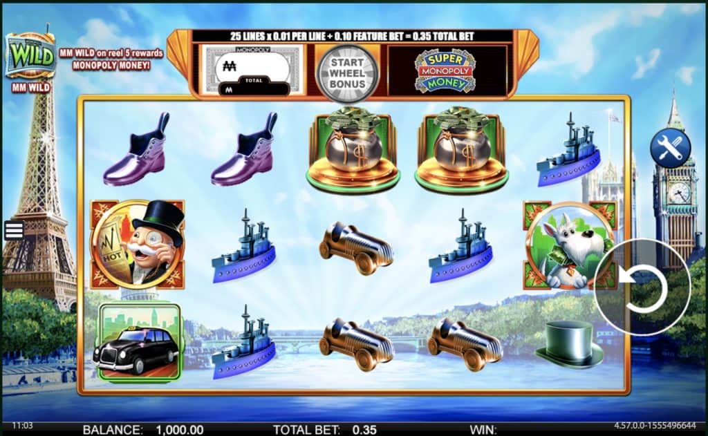 Super Monopoly Money Slot Screenshot
