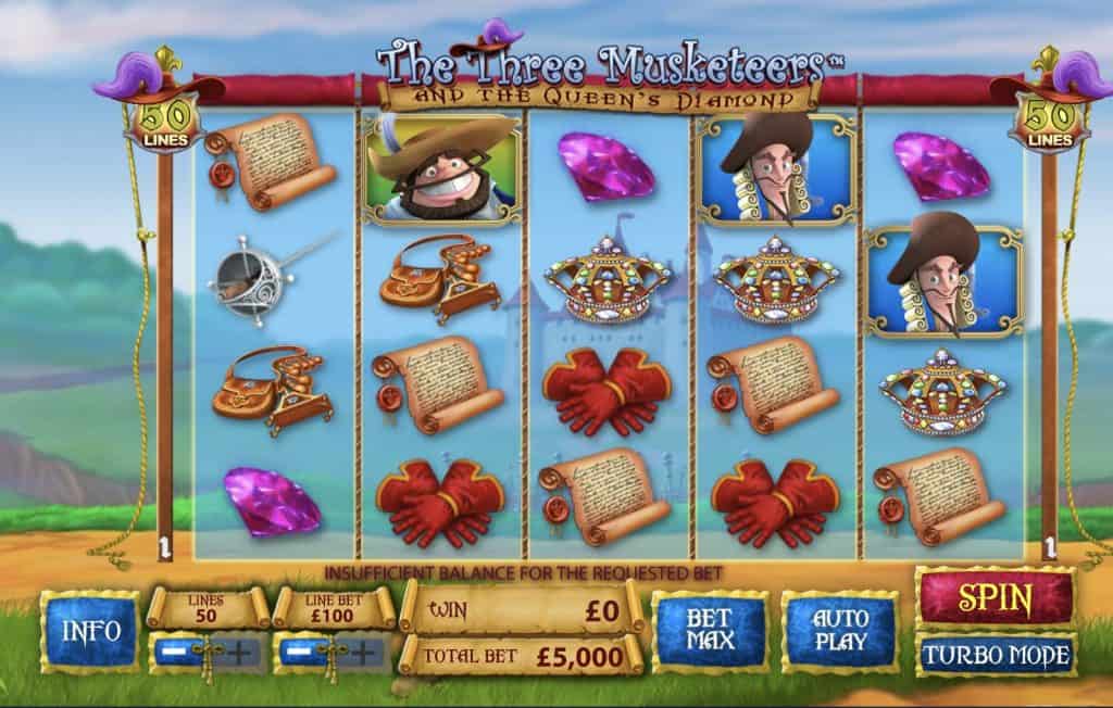 The Three Musketeers Slot Screenshot