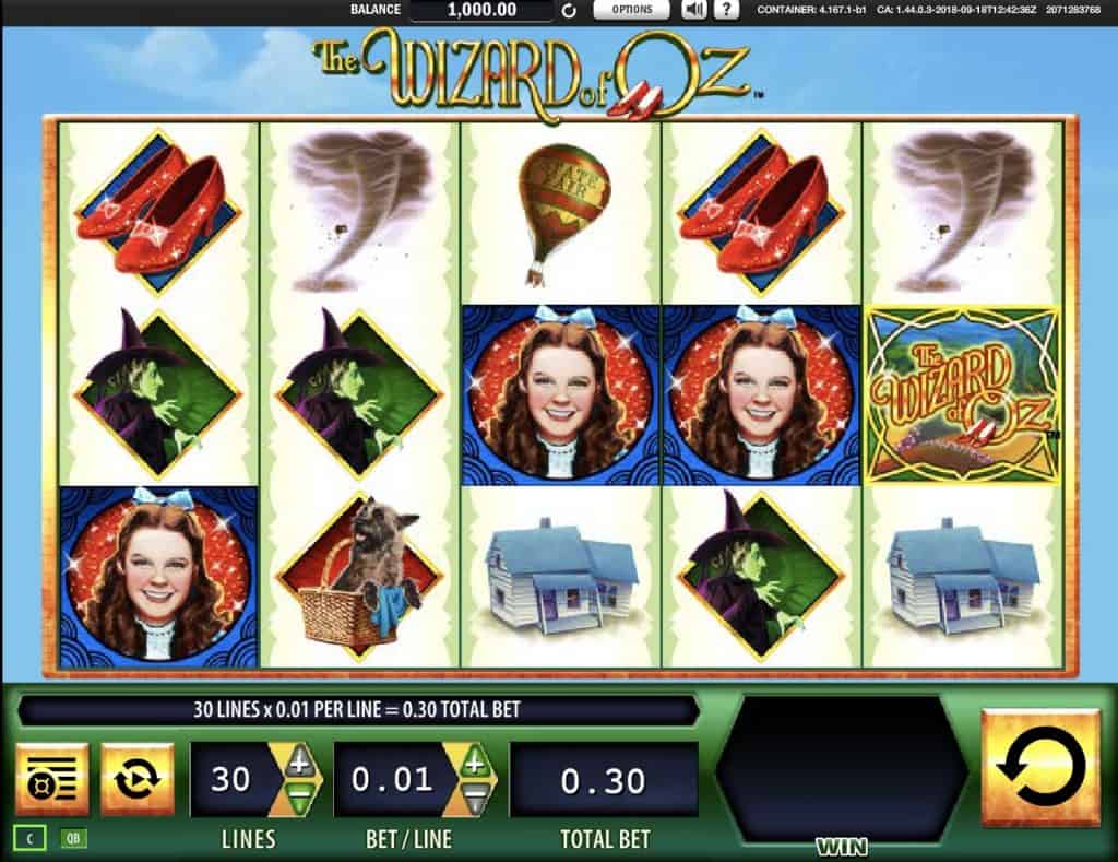 The Wizard of Oz Slot Screenshot