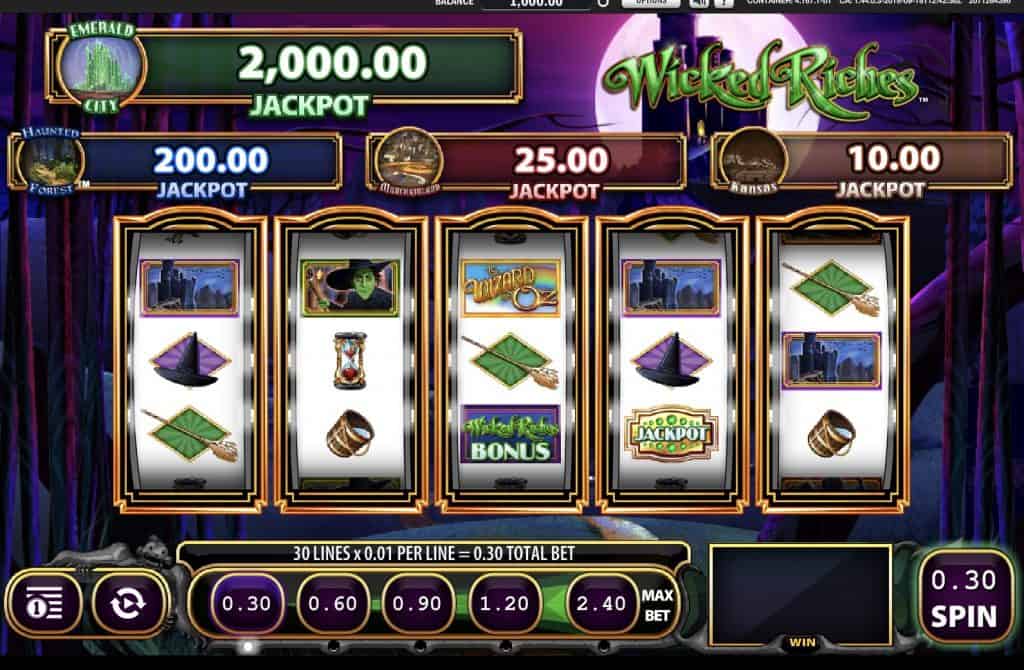 The Wizard of Oz Wicked Riches Slot Screenshot