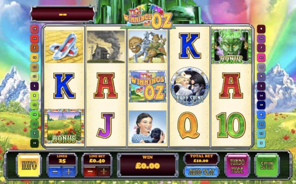 Winnings of Oz Slot Screenshot
