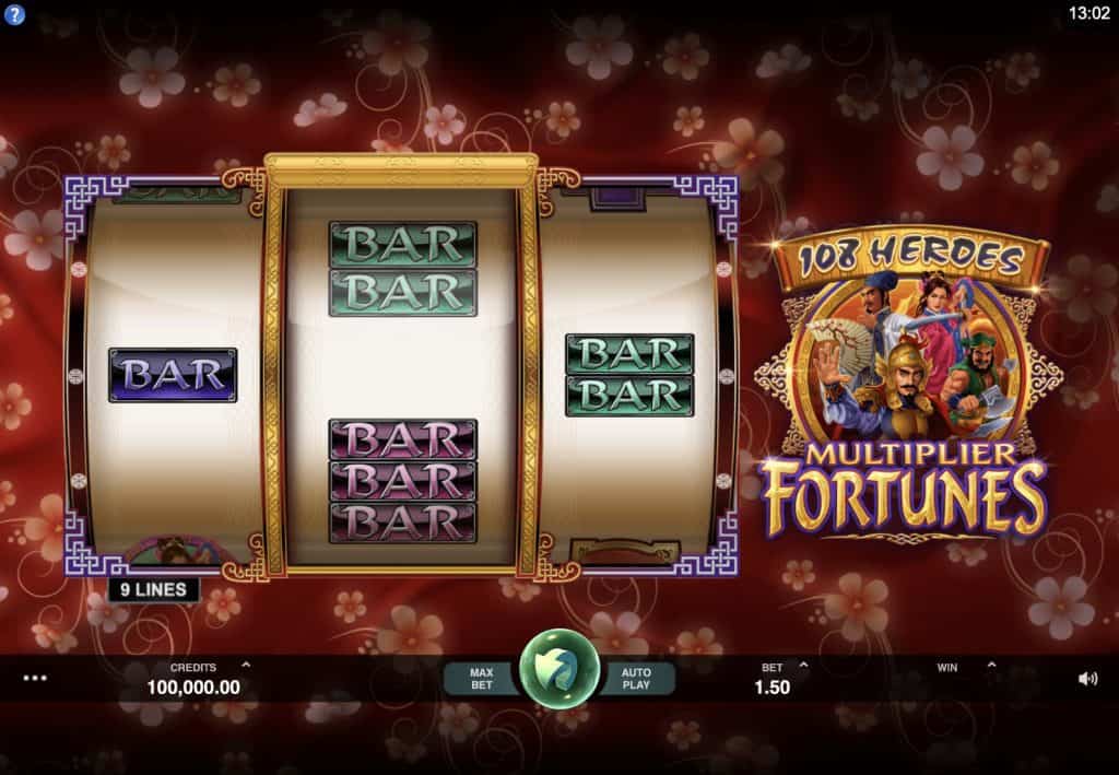 108 Heroes Multiplier Fortunes Slot Screenshot