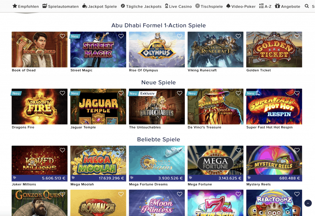 Casino Euro Game Lobby Screenshot
