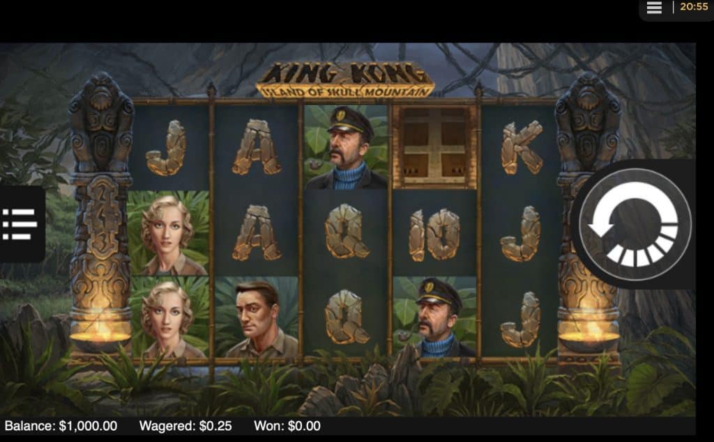 King Kong Island of the Skull Mountain Slot Screenshot