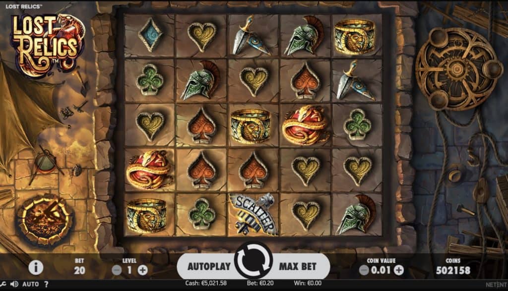 Lost Relics Slot Screenshot