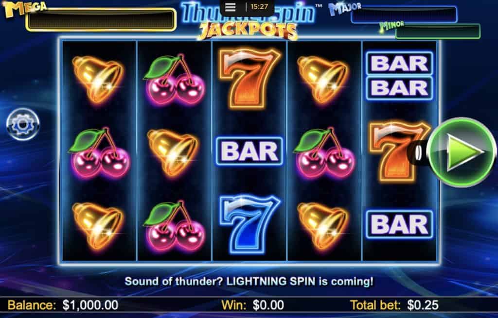 Thunderspin Jackpots Screenshot