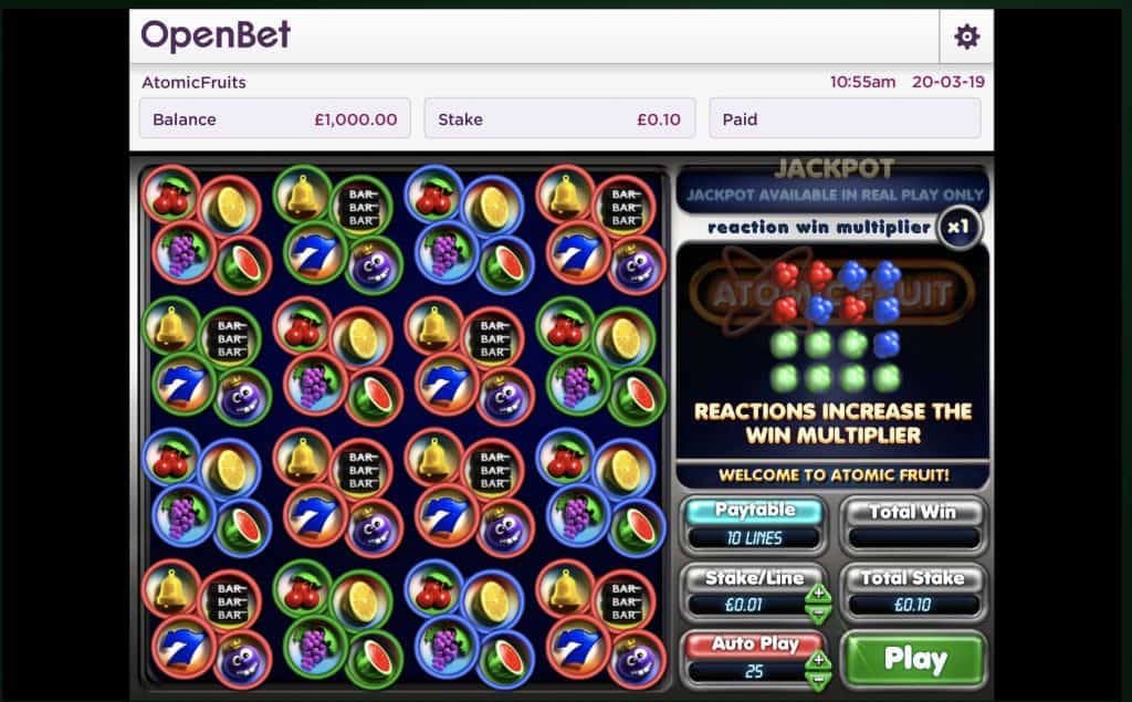 Atomic Fruits Slot Screenshot