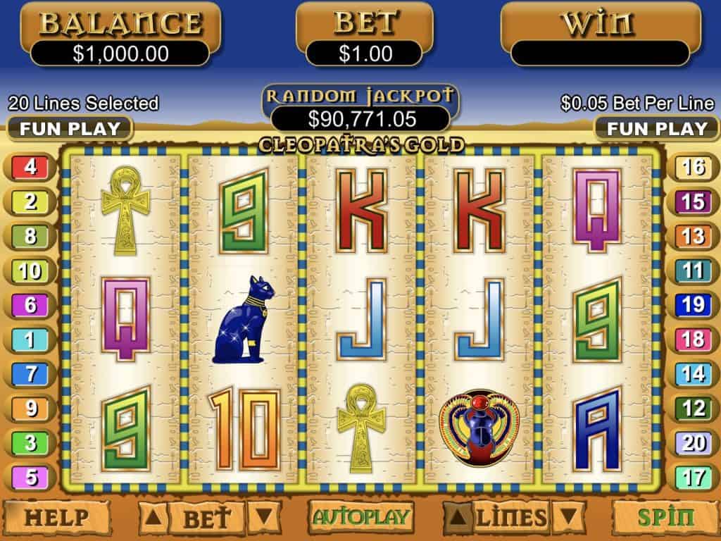 Cleopatras Gold Slot Screenshot