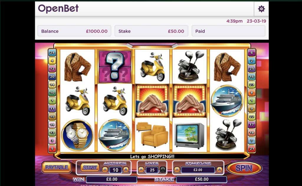 Sale of the Century Slot Screenshot