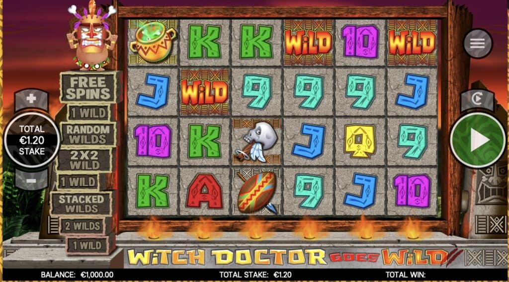 Witch Doctor Goes Wild Slot Screenshot