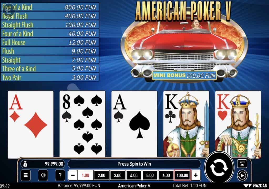 American Poker V Screenshot