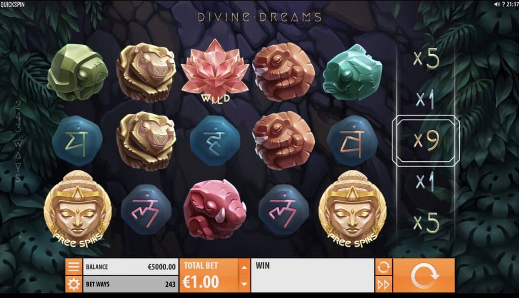 Divine Dreams Slot Screenshot