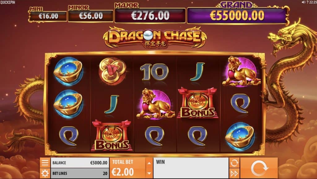 Dragon Chase Slot Screenshot