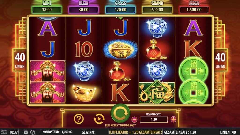Reel Riches Fortune Age Slot Screenshot