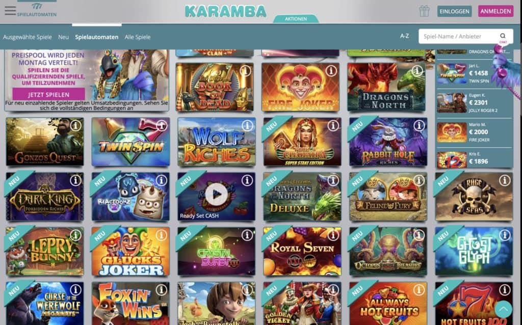 Karamba Game Lobby