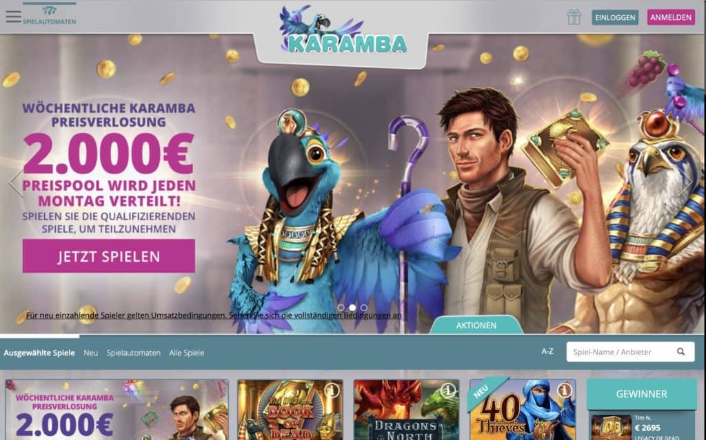 Karamba Homepage Screenshot