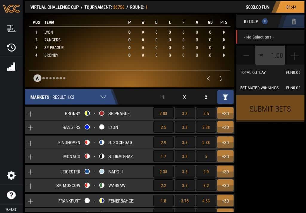 Virtual Europa League Screenshot