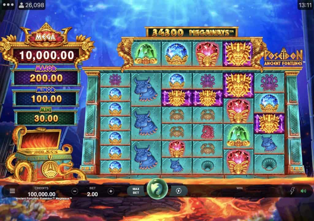 Ancient Fortunes - Poseidon Megaways Slot Screenshot