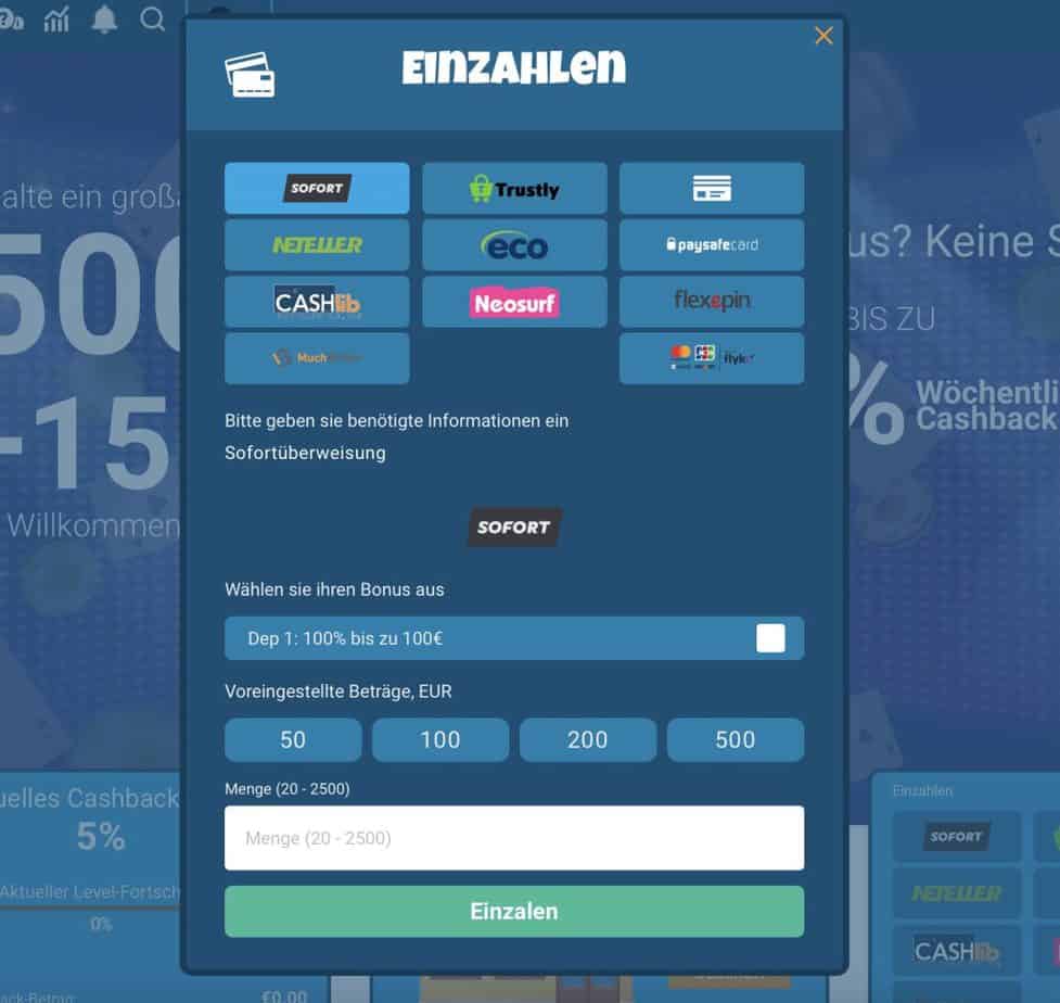 CrazePlay Ein- und Auszahlungen Screenshot